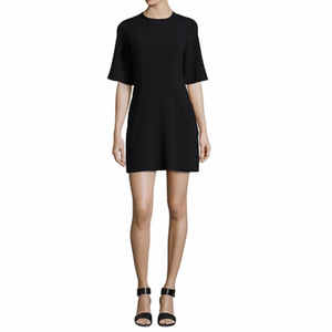 Black Halo Half Sleeve Fit & Flare Black Mini Dress Lined Size 4